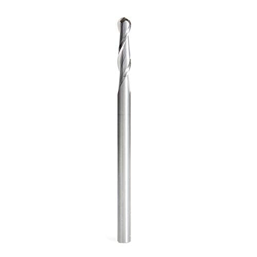 Amana Tool - 46451 Solid Carbide Up-Cut Spiral Ball Nose 1/8 Radius x 1/4 Dia x 1 4 Sh
