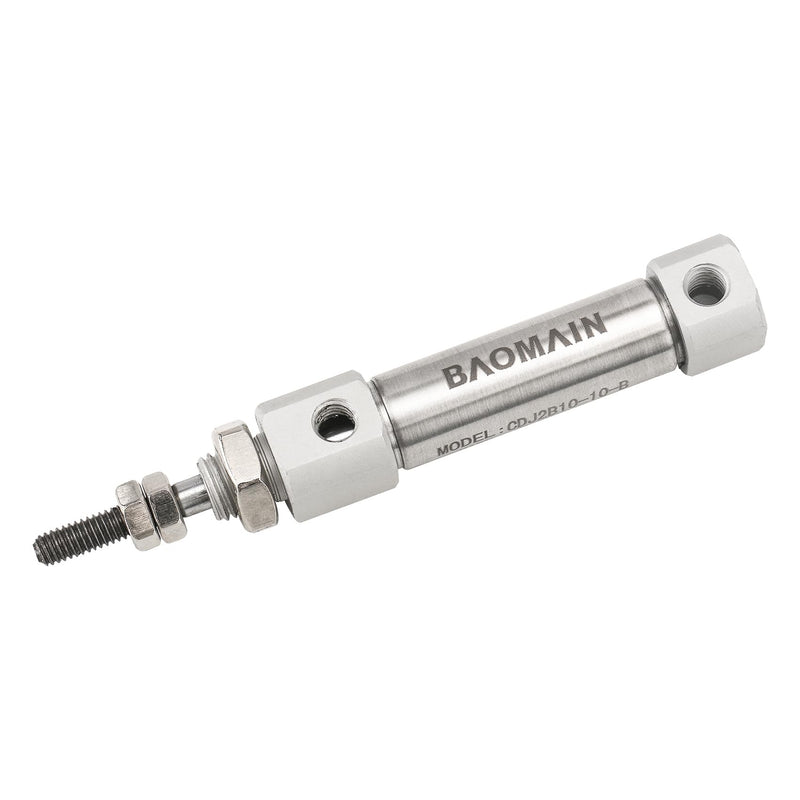 Baomain Air Cylinder CDJ2B 10mm Bore 10mm Stroke Mini Pneumatic M5 Port CDJ2B10-10-B