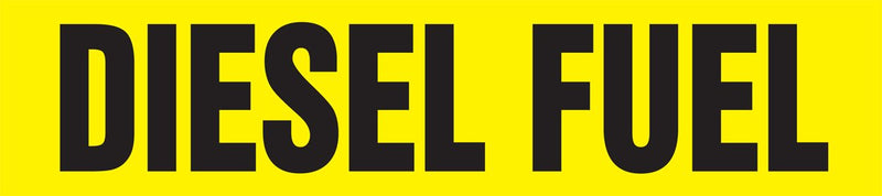 Accuform RPK258SSB Self-Stick "Diesel Fuel" Pipe Marker for 1-1/2" to 2" OD Pipe, Black on Yellow, 1-1/2" H x 8" W