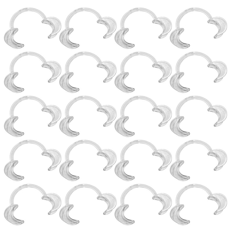 EZGO 20 Pieces (Size M) C-Shape Teeth Whitening Cheek Retractor, Disposable Dental Mouth Opener, Dental Lip Cheek Retractor for Mouthguard Challenge Game 20 Count (Pack of 1)