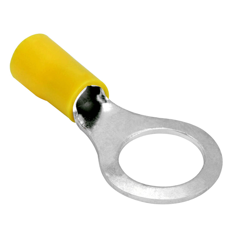 Conext Link RTV-38Y25 Vinyl Ring Terminal 25 Pack (3/8" Stud, Yellow 12-10 Gauge) 3/8" Stud