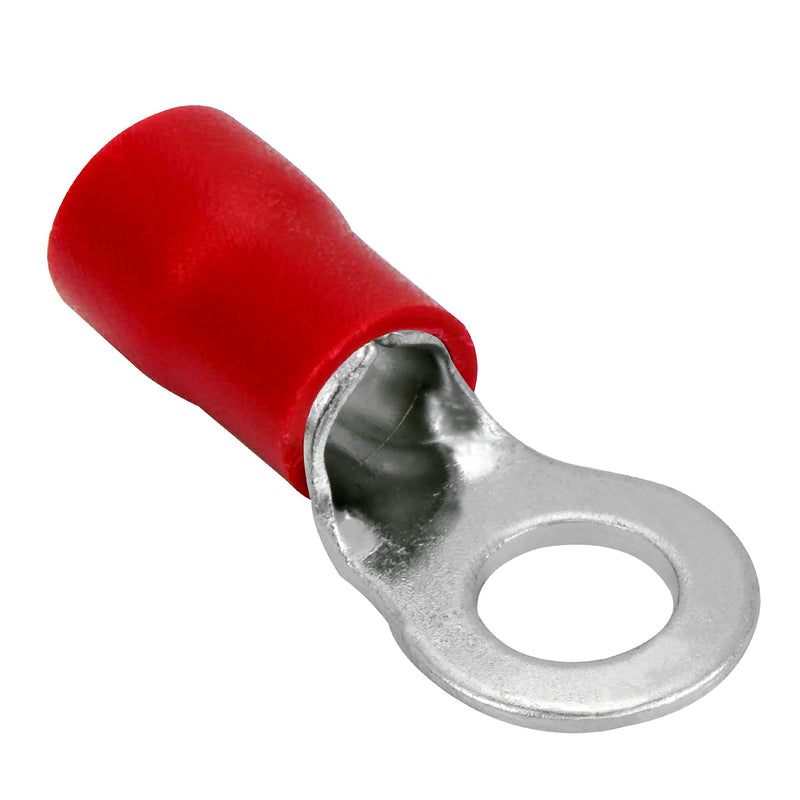 Conext Link RTV148-5 Vinyl Ring Terminal 5 Pack (1/4" Stud, Red 8 Gauge) 1/4" Stud