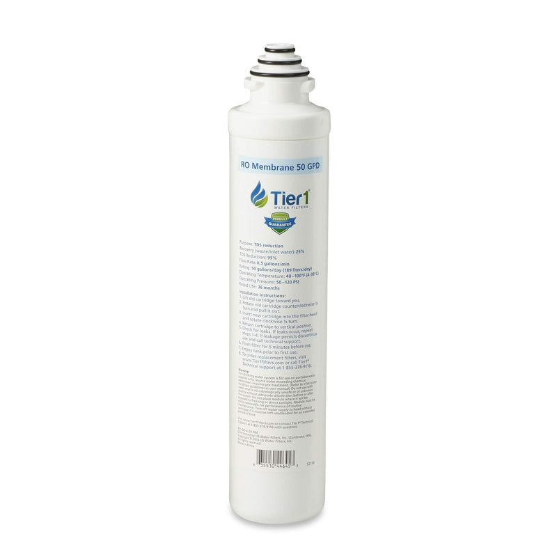 Tier1 Replacement for 41407003 Pura, Hydrotech and Aquaflo 50 GPD Quick Change RO Membrane