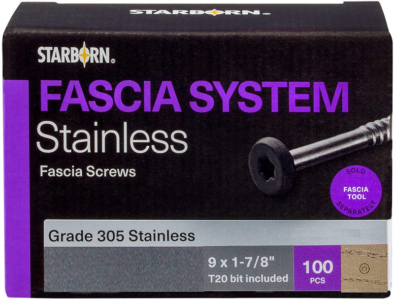 Deckfast Fascia Screws #65 Rosy Brown 9 x 1-7/8" Stainless Steel Fascia Screws - 100 pieces