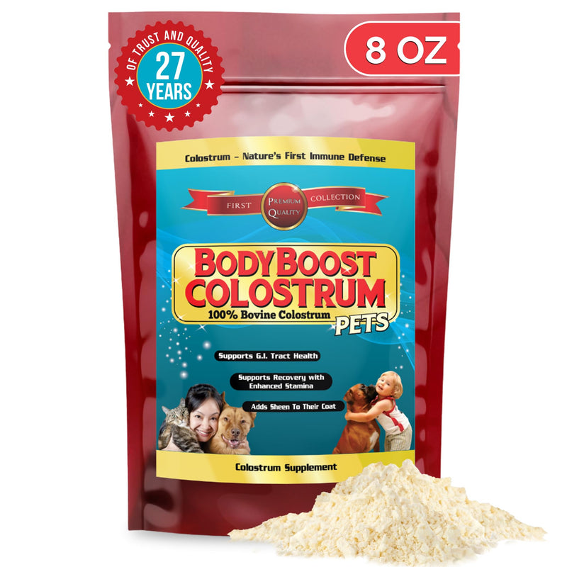 Bovine Colostrum for Dogs and Cats, Organic Immune Support Supplement for Allergy and Itch Relief, Grass Fed Colostrum Powder for Pets, Dog Gut Health, All Ages, 8 oz 8 oz Pet - PawsPlanet Australia