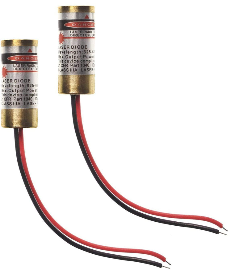 3V 4.5V 5mW Red "Line" Laser Diode Module 650nm by farhop - 9x21mm (2 Pack)