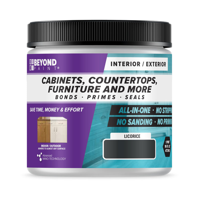 Beyond Paint Counter Top Paint - Pint - Color: Charcoal - No Stripping No Sanding No Priming Licorice