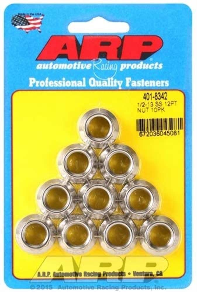 ARP 401-8342 Nut Kit (1/2-13 SS 12pt nut)