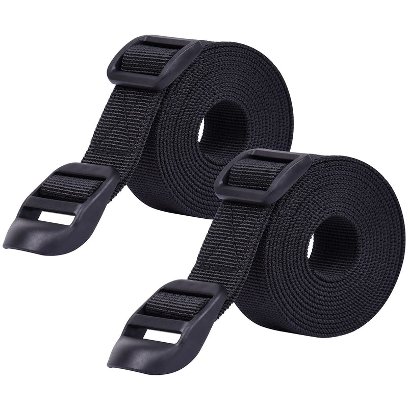 Wisdompro Sleeping Bag Strap, 2 Pack of Heavy Duty Utility Strap for Backpacking, Sleeping Bag Compression, Luggage, Bundling with Plastic Buckle - 68 inch 68 inches