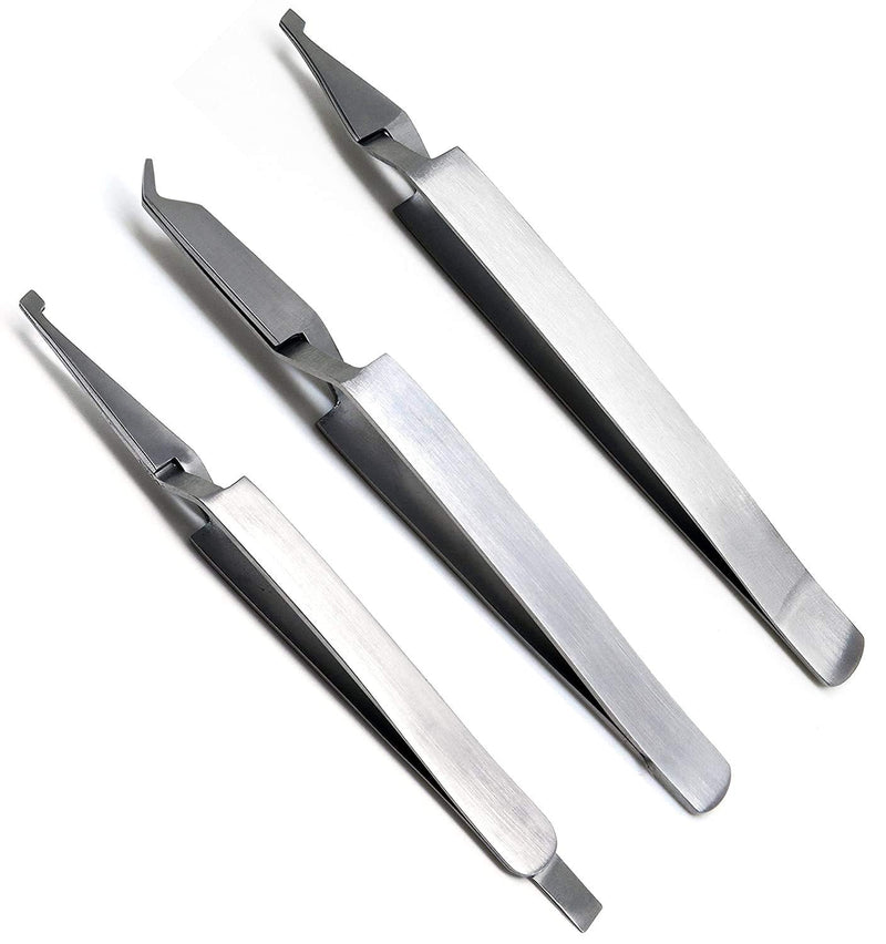 3 Pcs Dental De Bonding Bracket Placement Reverse Action Tweezers Forcep Pliers Orthodontics Instruments