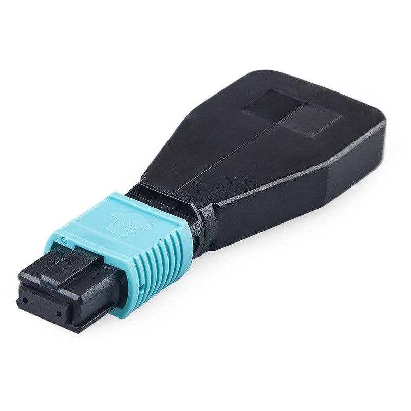 MPO Fiber Optic Loopback Adapter, 12-Core MPO Connector Multimode OM3 50/125um Test Plug for QSFP+ Transceiver Testing Applications or Network restorations OM3/MPO/CAP/12 x1