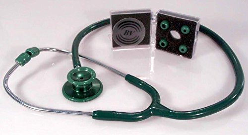 BV Medical Deluxe-Lite Dual Head Stethoscope, Adult, Latex Free, Hunter Green