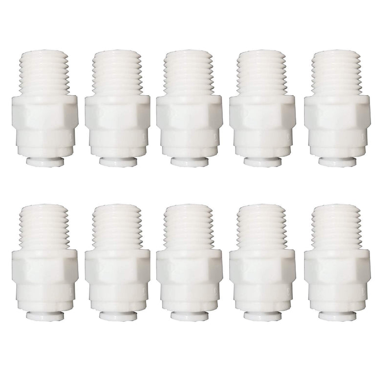Malida Male Push To Connect Tube Fitting,water purifiers Quick Connector Drinks Dispense and water filtration system fittings (1/4 NPT Male x 1/4 OD Tube)