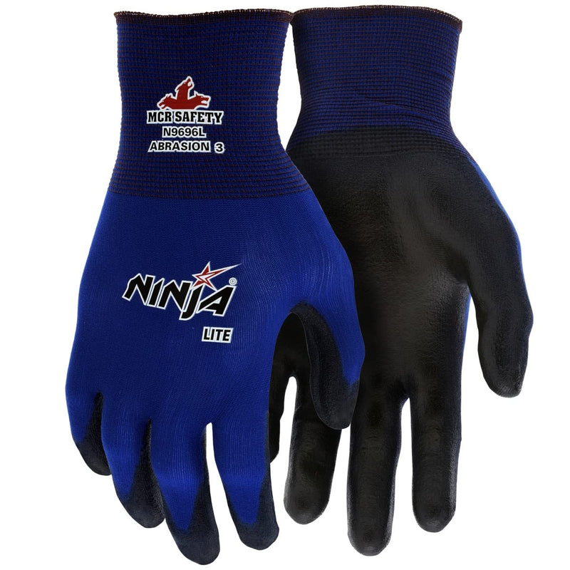 Memphis N9696 Blue Ninja Lite Gloves, 18 Gauge, Size Large, (12 Pair)