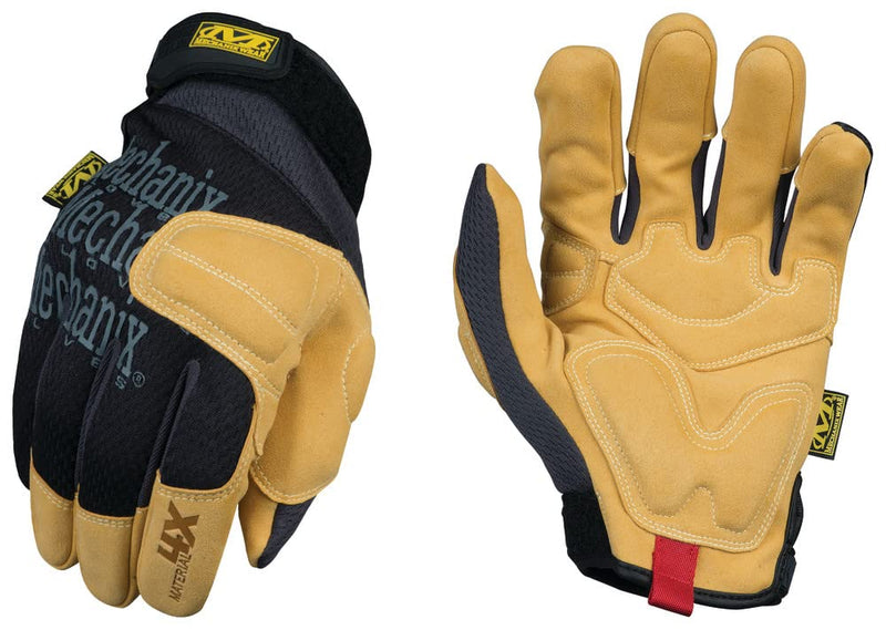 Mechanix Wear Material4X Padded Palm Gloves - Durable Abrasion-Resistant Gloves for Protecting Hands - Leather - TrekDrey Material - Machine Washable - Brown/Black - Large