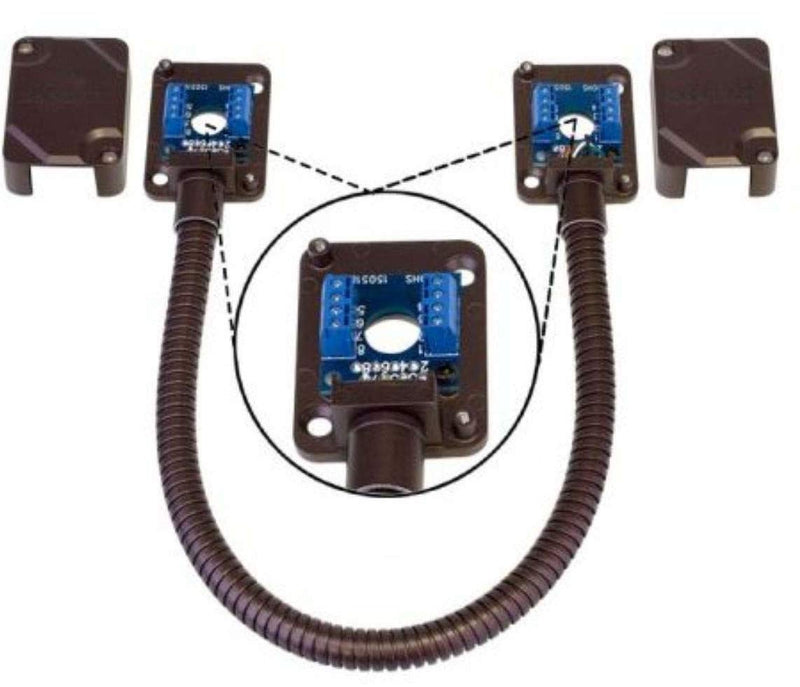 SECO-LARM SD-969-T15Q/B Armored Door Cord/Pre-Wired Terminal Blocks and Removable Covers, Bronze, Designed to Carry Wiring to Conduct Power to Electric Locks or Access Systems, Surface-Mounted Pack of 1