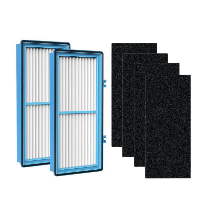 Nispira AER1 Filter Replacement for Holmes Air Purifier HAPF30AT HAP242-NUC, Odors Dust VOCs Remover, Total Air 2 True HEPA 4 Carbon Booster, 1.2 x 10 x 4.6 Inches 2 HEPA + 4 Carbon