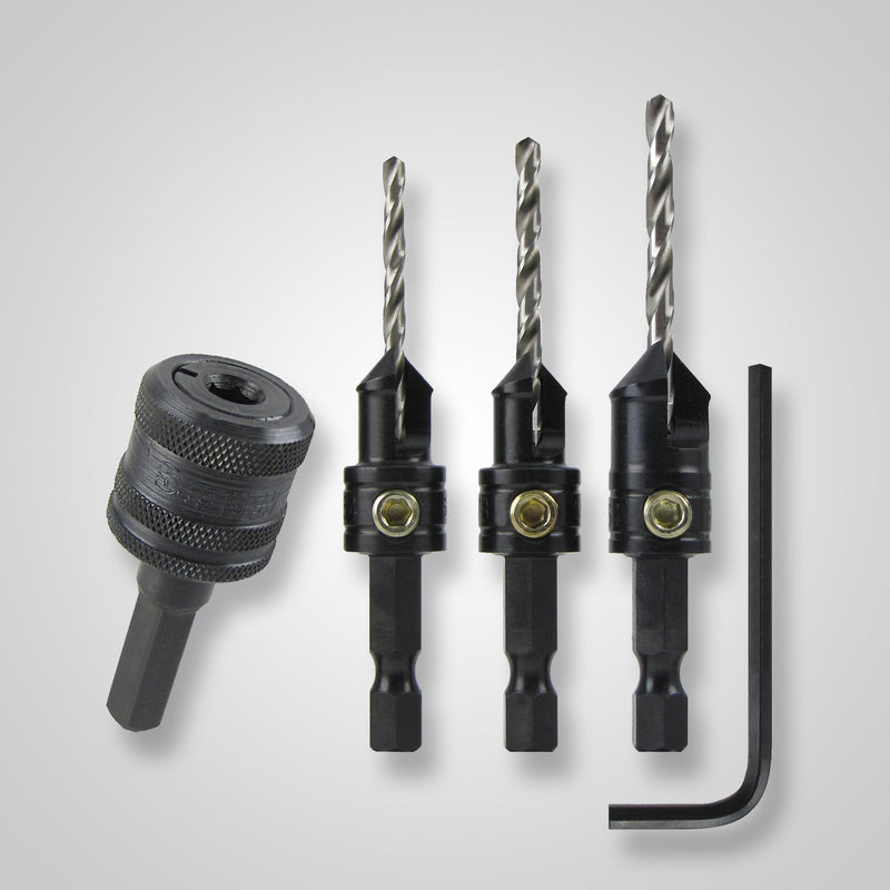 Snappy Countersink & Quick Change Chuck Drill Bit Set USA