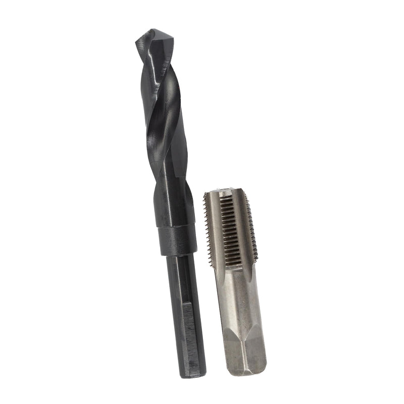 Drill America - POU1/2NPTW/DRILL 1/2" Carbon Steel NPT Pipe Tap and 23/32" High Speed Steel Drill Bit Set, POU Series 1/2" NPT 1/2" NPT Tap - 23/32" Drill