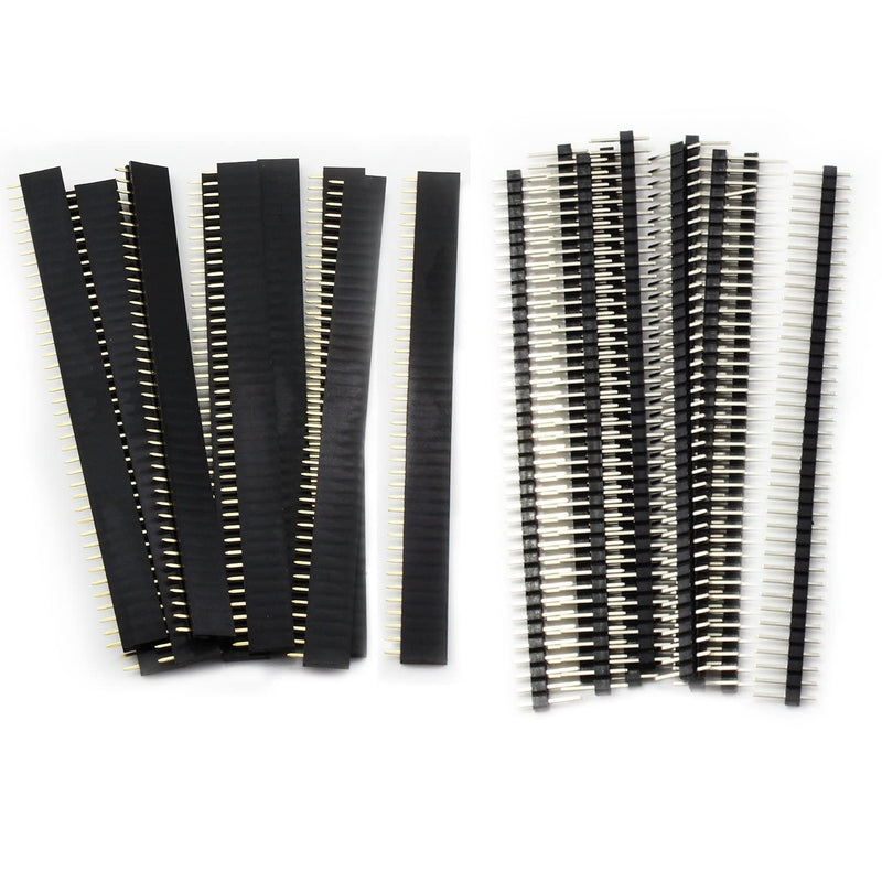 OCR 20PCS 2.54mm Breakaway PCB Board 40Pin Male and Female Header Connector for Arduino Shield Male and Female Header --20PCS
