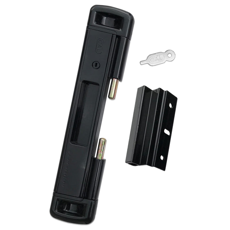 Double Bolt Lock for Sliding Glass Doors - Newly Patented - Advanced Technology to Keep Your Family Safe and Secure - High Security Lock - Virtually Burglar Proof (Black) Black Double Bolt Lock