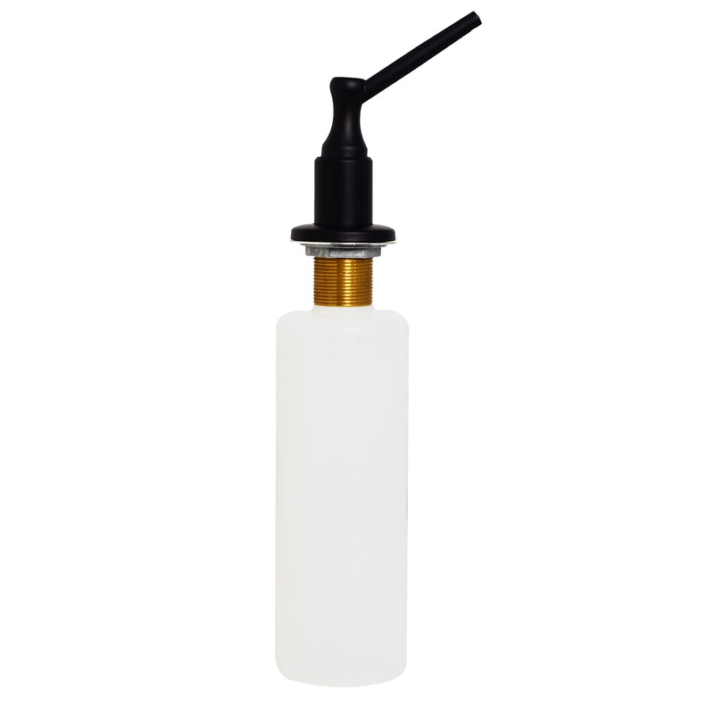 Westbrass R217-62 Kitchen Sink Deck Mount Liquid Soap/Hand Sanitizer Dispenser with Refillable 12 oz Bottle, Matte Black