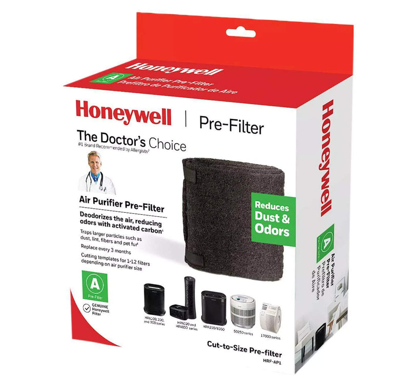Honeywell HRF-AP1 Universal Carbon Pre Filter,Black,4 1 Count (Pack of 1)