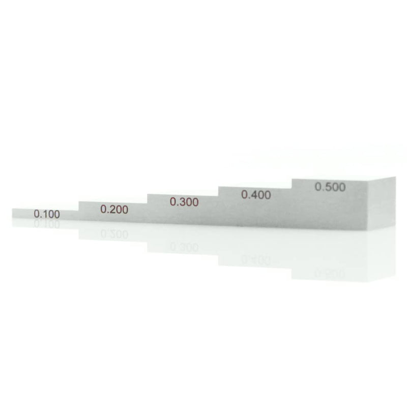 YUSHI 5 Step 0.1'' 0.2'' 0.3'' 0.4'' 0.5'' Test Calibration Block 1018 Steel for Ultrasonic Thickness Gauge in UT