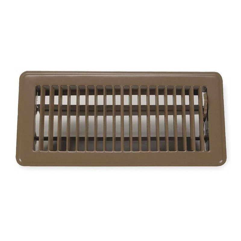 Rocky Mountain Goods Floor Register Vent for 4-Inch by 10-Inch Vent Openings (Item Dimensions 11.5 x 5.5") - Easy Adjust Air Supply Lever - Premium Finish - Heavy Duty to Allow Walk on use (Brown)