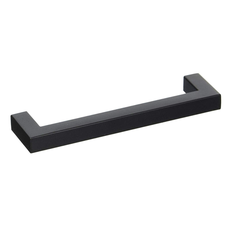 goldenwarm 10 Pack 5 Inch Black Cabinet Handles Matte Black Drawer Pulls Stainless Steel Cabinet Hardware Square Bar Modern Cabinet Handles for Kitchen Bathroom Cupboard 5 Inch Hole Centers