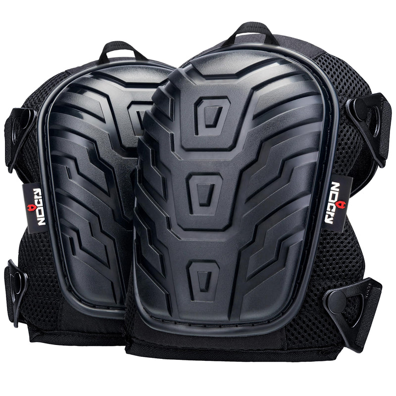 NoCry Professional Gel Knee Pads for Work with Soft Foam and Gel Cushion — Heavy Duty Cap, Reinforced Adjustable Straps, Military-Grade Rivets and Built-in Hang Loops — Perfect for Construction Large / X-Large (from 176 lbs) Original