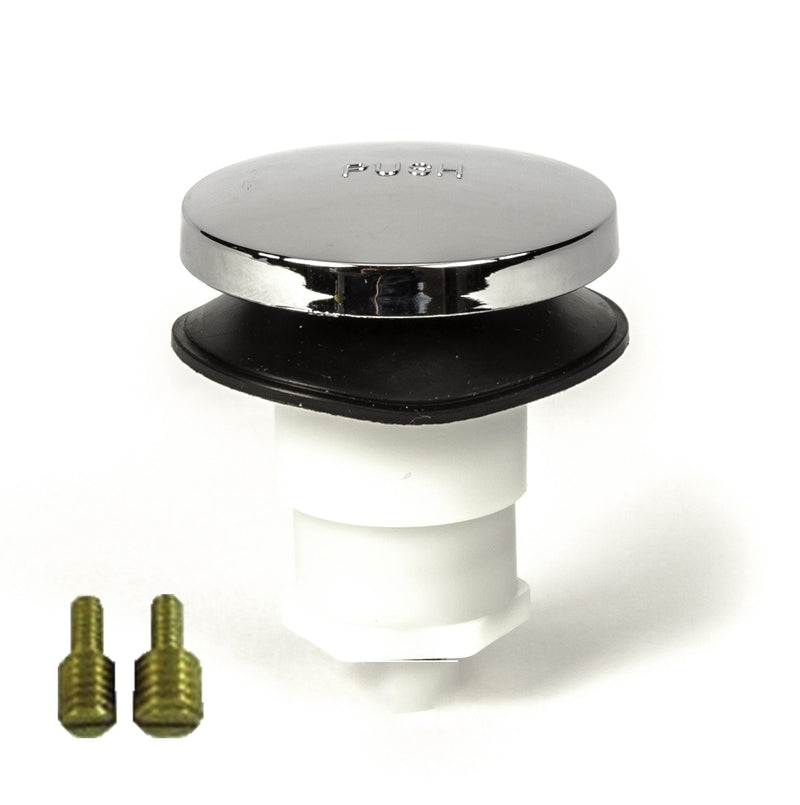 Toe Touch (Tip Toe, Foot Actuated) Bath Tub/Bathtub Drain Stopper Includes 3/8" and 5/16" Fittings Chrome No Hair Catcher