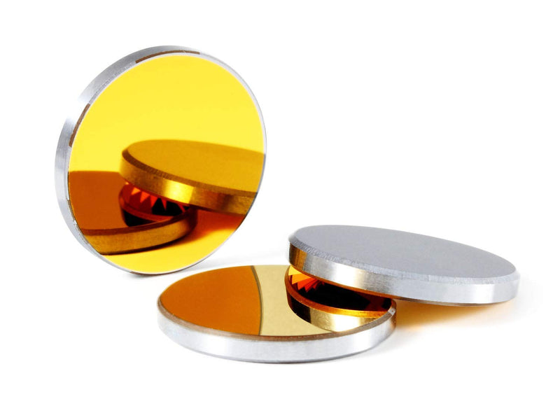 TEN-HIGH Si Reflective Lens CO2 Laser Lens Laser Mirror Gold-Plated Silicon Mirrors, for CO2 Laser Engraving Cutting Machine, Dia 20mm 3PCS D: 20mm