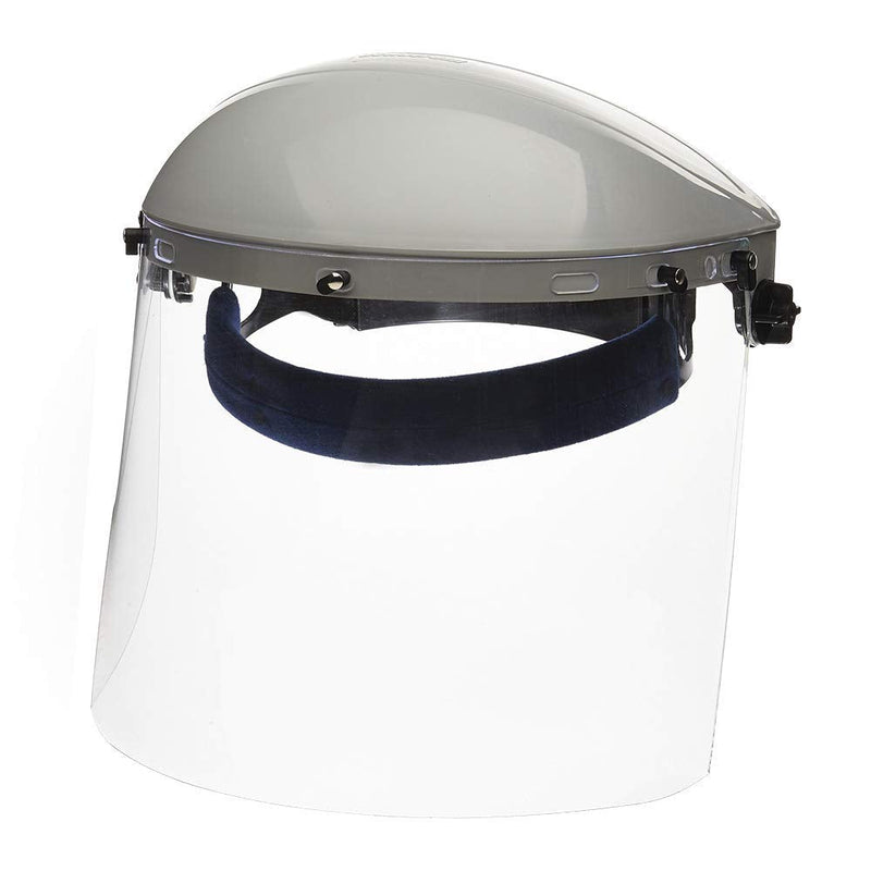 Sellstrom Advantage Face Shield - Lightweight Mask with Crown & Ratchet Headgear, for Work, Grinding, Cutting - ANSI Z87.1 - Clear Uncoated Polycarbonate Window Standard Binding