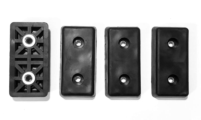 20 Extra Large Rectangular Rubber Feet Bumpers - .590 H X 3.000 L X 1.510 W - Made in USA Heavy Duty Non Marking for Furniture, Tables, Chairs, Desks, Benches, Sofas, Chests, & Other Large Items.