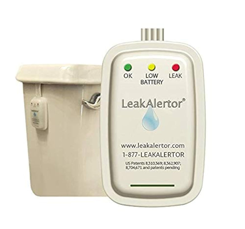 LeakAlertor 6000 Toilet Leak Detector – Installs in Seconds, No Tools Required / Detects Leaks, Running Toilets, and Other Problems That Cause High Water Bills / Visual & Audible Alerts