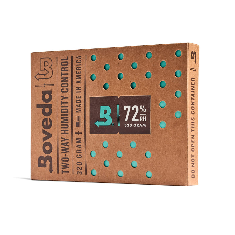 Boveda 72% Two-Way Humidity Control Pack For Large Wood Humidifier Boxes – Size 320 – Single – Moisture Absorber – Humidifier Pack – Individually Wrapped Hydration Packet 72% (Wood & Leather Containers)