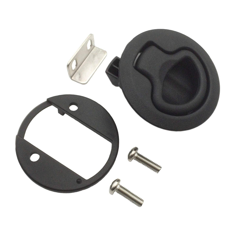 Slam Latch Hatch Round Pull Latch (OWACH AL-958-3) for 1/2" Door Replace Southco M1-63 RV Marine Boat Black 1/2" door, Non-locking