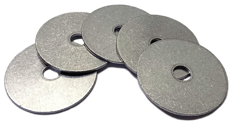 Type 18-8 Stainless Steel Fender Washers Size 1/4" x 1" (pack of 100pcs) Marine Bolt Supply 1/4" x 1"