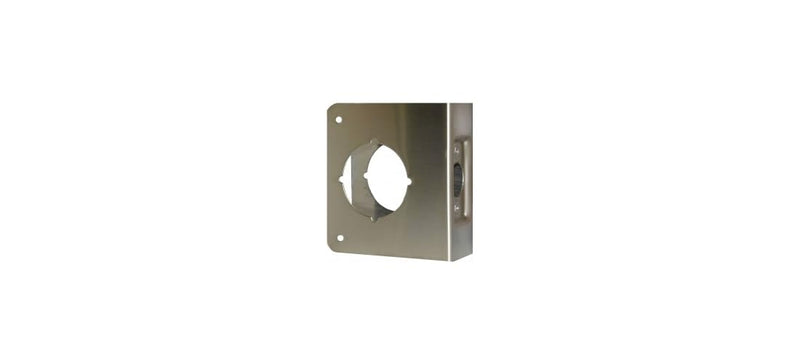 Don-Jo 81-S-CW Classic Wrap-Around Plate, 22 Gauge Stainless Steel , Satin Stainless Steel Finish, 4-1/4" x 4-1/2", For Cylindrical Door Locks