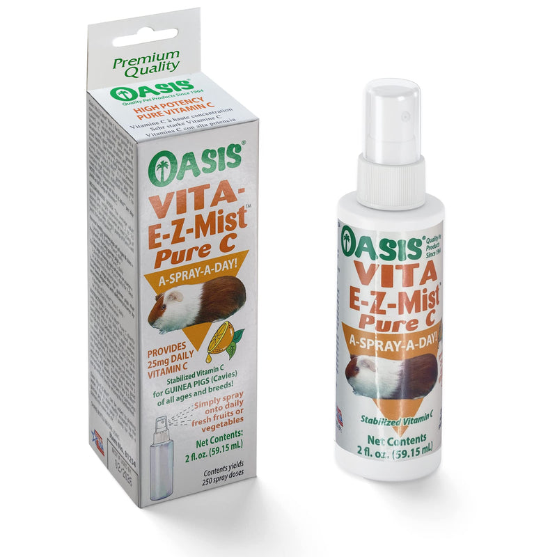 Oasis Guinea Pig Pure C Vita E-Z Mist Supplement, 2 oz - PawsPlanet Australia