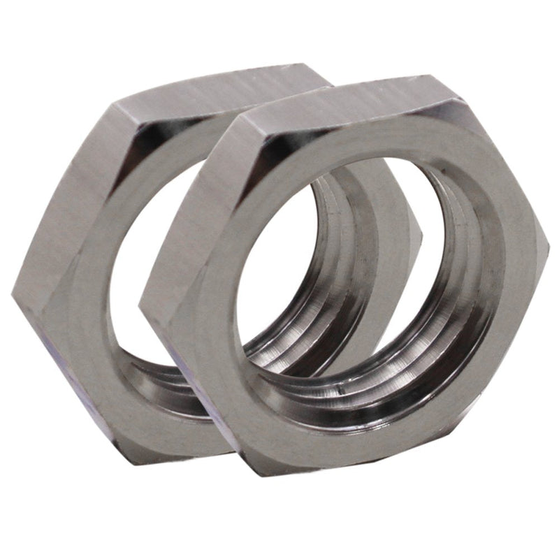 DERNORD Cast Pipe Fitting Stainless Steel 304 Hex Locknut 1/2 Inch NPT Female (Pack of 2) Pack of 2