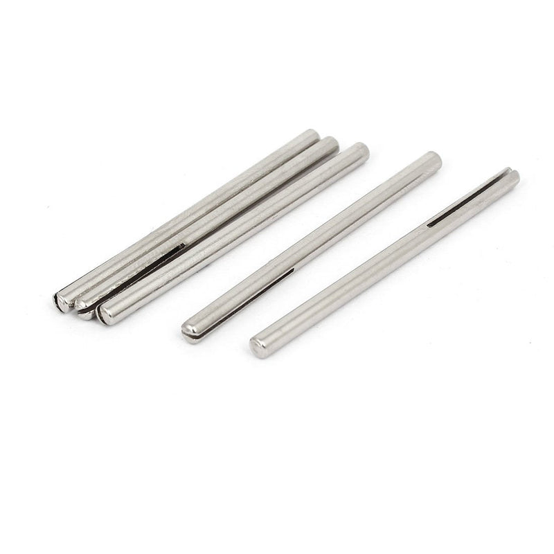uxcell 3mm 1/8 Inch Shank Dia Split Mandrel Silver Tone 5pcs for Abrasive Sandpaper