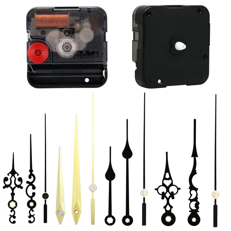 Youngtown 12888 Snap in Type 4.5mm Hour Shaft Length Continuous Sweep Non Threaded Quartz Clock Movement 8mm Total Shaft Length (A Hands). Total minute hand :105 mm (4.13 inch)