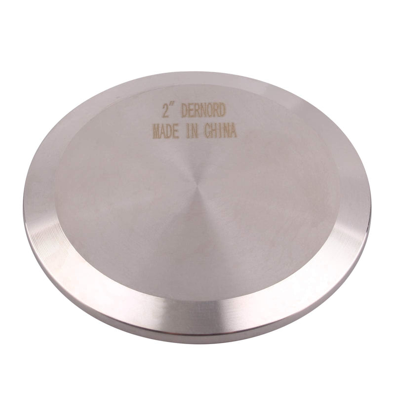 DERNORD Sanitary End Cap fits Tri-Clamp Ferrule Flange Stainless Steel 304 Fitting Clamp (2" (51mm) Tube OD) 2" (51mm) Tube OD
