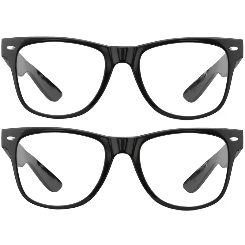 grinderPUNCH 2 Pack High Magnification Reading Glasses Strong Power Readers - 4.00-6.00 Black/+6.00