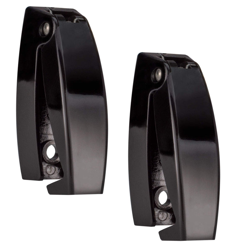 RecPro Black RV Rounded Baggage Door Catch Latch Compartment Hardware Clips | Latches 16343-23 (2 Pack) 2 Pack