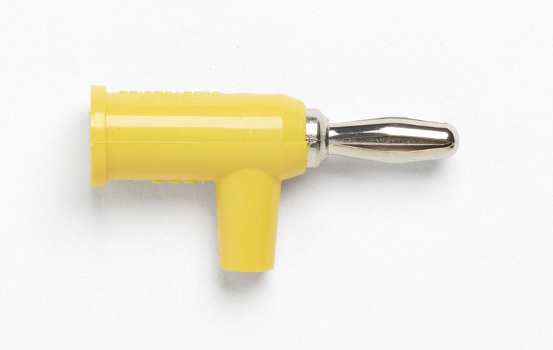 Pomona 1825-4 Banana Plug with Safety Collar, SOLDERLESS, Yellow (Pack of 10)