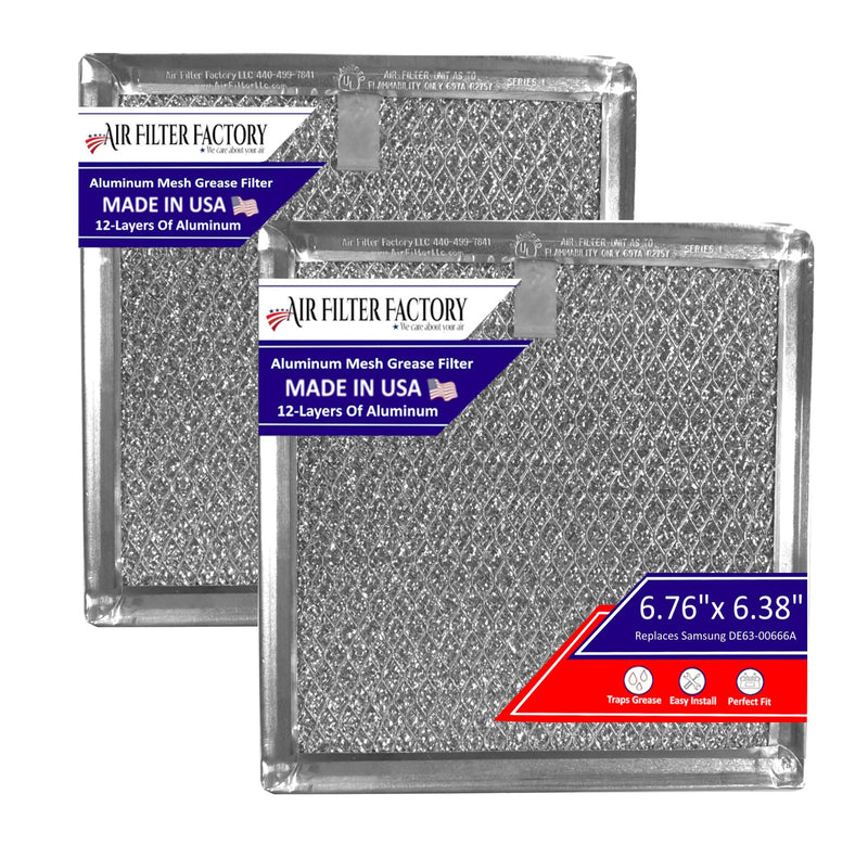 Microwave Oven Replacement 6.81 X 6.34 Inches For Samsung DE63-00666A 12-Layer Grease Filter Fits AP5306190 2-Pack - NewNest Australia
