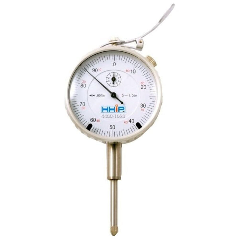 HHIP 4400-1090 1"Dial Indicator with Lifting Lever, 0-100 Reading